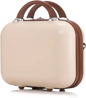 14Inch Vanity Cases with Soft Handle, Portable Hard Shell Makeup Travel Case for Women Girl, Waterproof Makeup Travel Case for Skincare