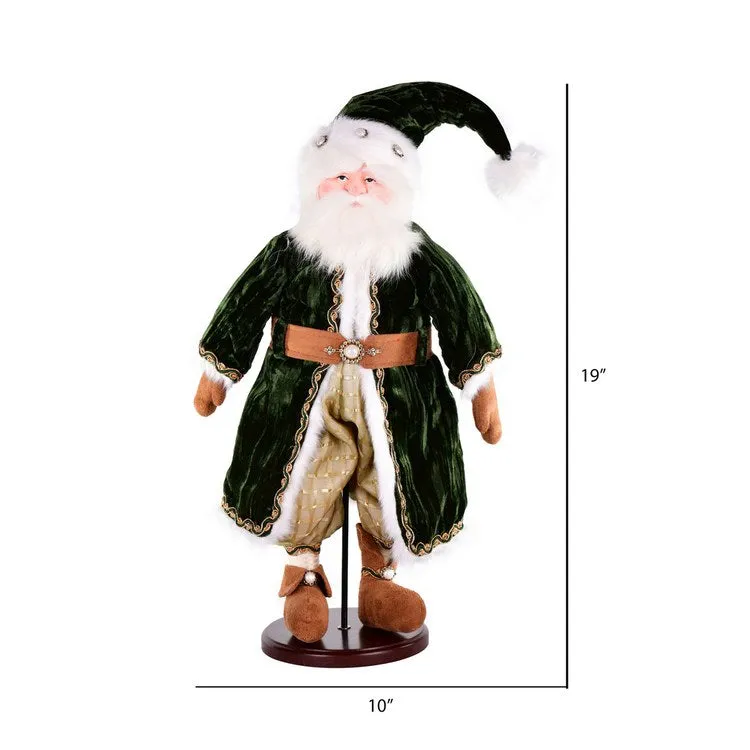 19" Silent Night Santa Doll with Stand