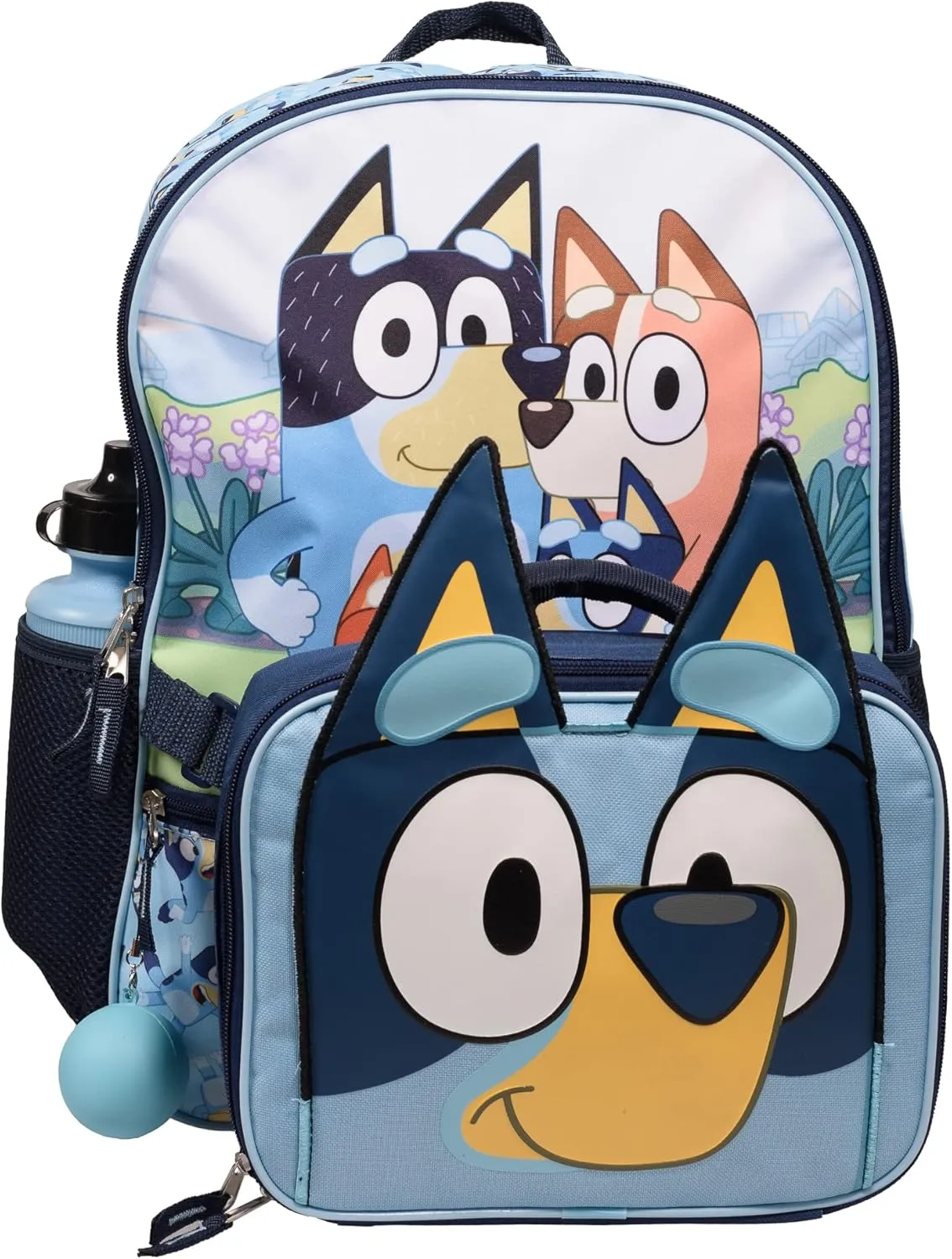 AI ACCESSORY INNOVATIONS Bluey 4 Piece Backpack Set for Pre-School Girls & Boys, Kids 16" School Bag