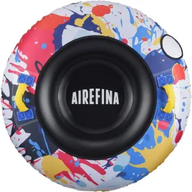 Airefina 47"/39" Inflatable Heavy Duty Snow Tube with Fabric Cover, Inflatable Snow Sled, Thickened Double Bottom with Nylon Handles, Cold Resistance PVC Toboggan Winter Outdoor Skiing