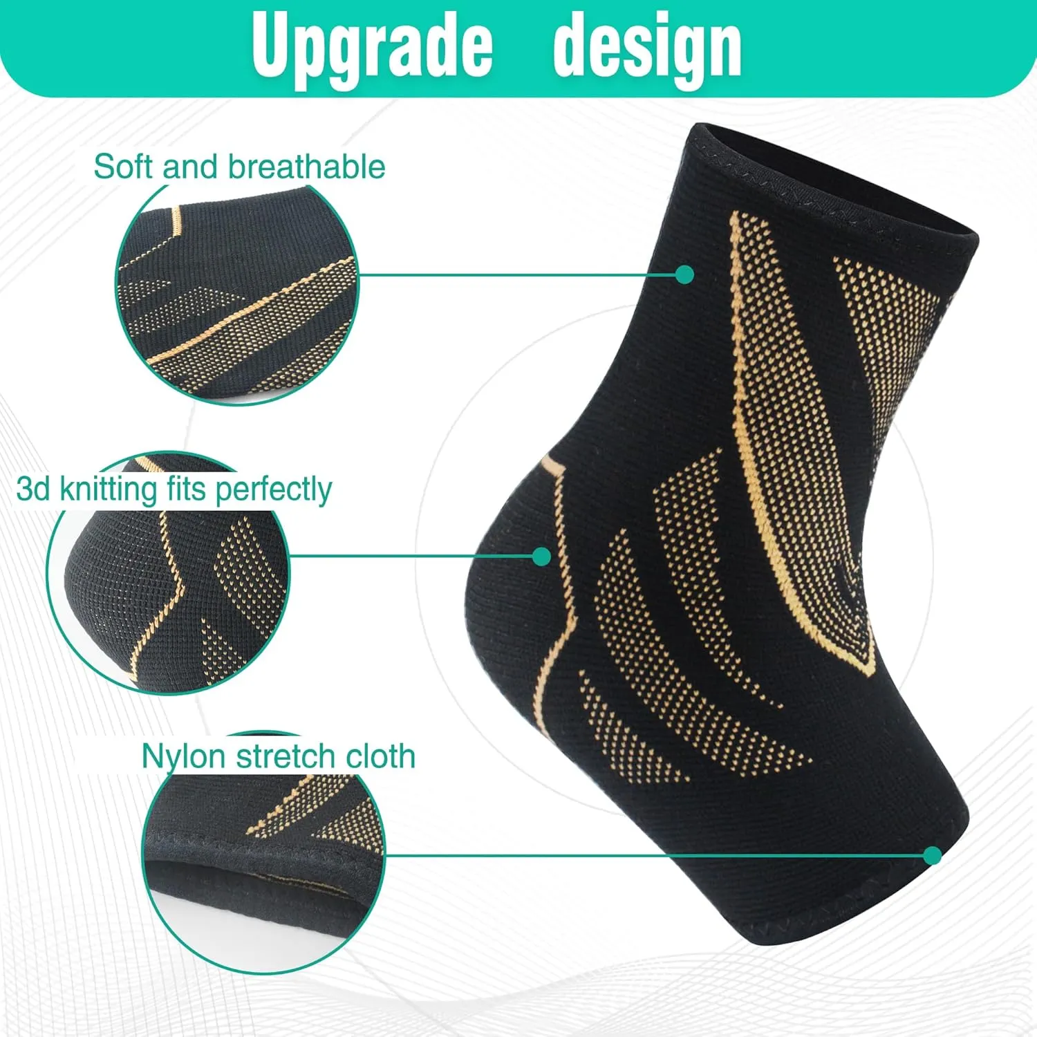 Ankle Guards,2 Pairs Ankle Brace for Women & Men,Ankle Compression Sleeve,Volleyball Ankle Support Brace for Women & Men,foot support brace for pain,plantar fasciitis compression socks for women & Men