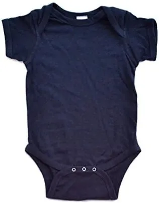 Apericots Newborn Unisex Baby Pure Cotton Soft Blank Plain Rib Infant Short Sleeve Onesie Bodysuit 1-Pack Sizes (0-18 Months)