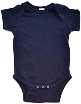 Apericots Newborn Unisex Baby Pure Cotton Soft Blank Plain Rib Infant Short Sleeve Onesie Bodysuit 1-Pack Sizes (0-18 Months)