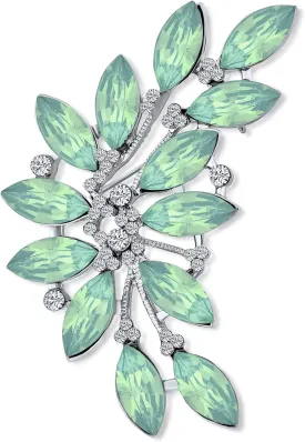 Bling Jewelry Elegant Dress Accessories Large Colorful Floral Bouquet Flower Red Roses Pave CZ Accent Flower Brooch Lapel Pin for Women Silver Plated Brass