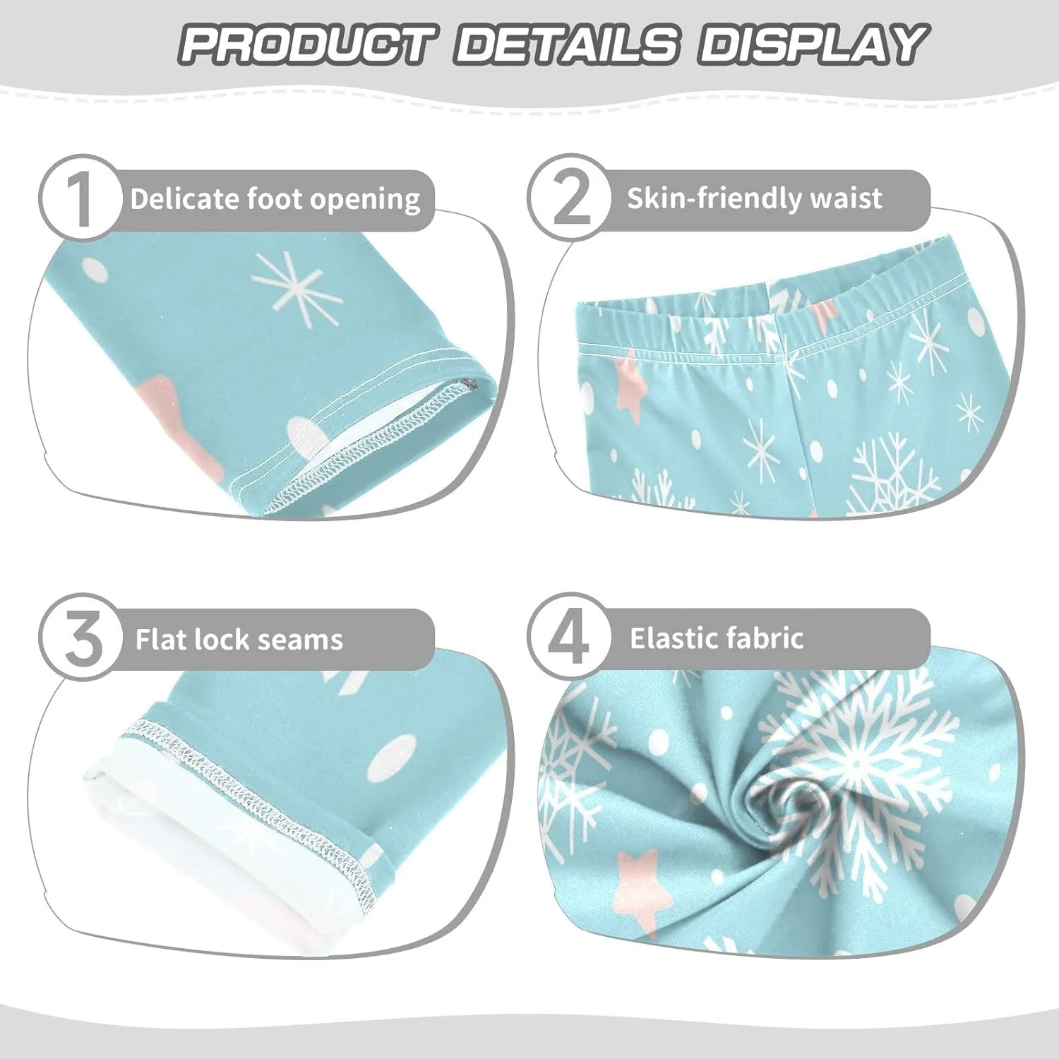 Boccsty Christmas Leggings Winter Kids Yoga Pants Dance Active Tights 4T-10T