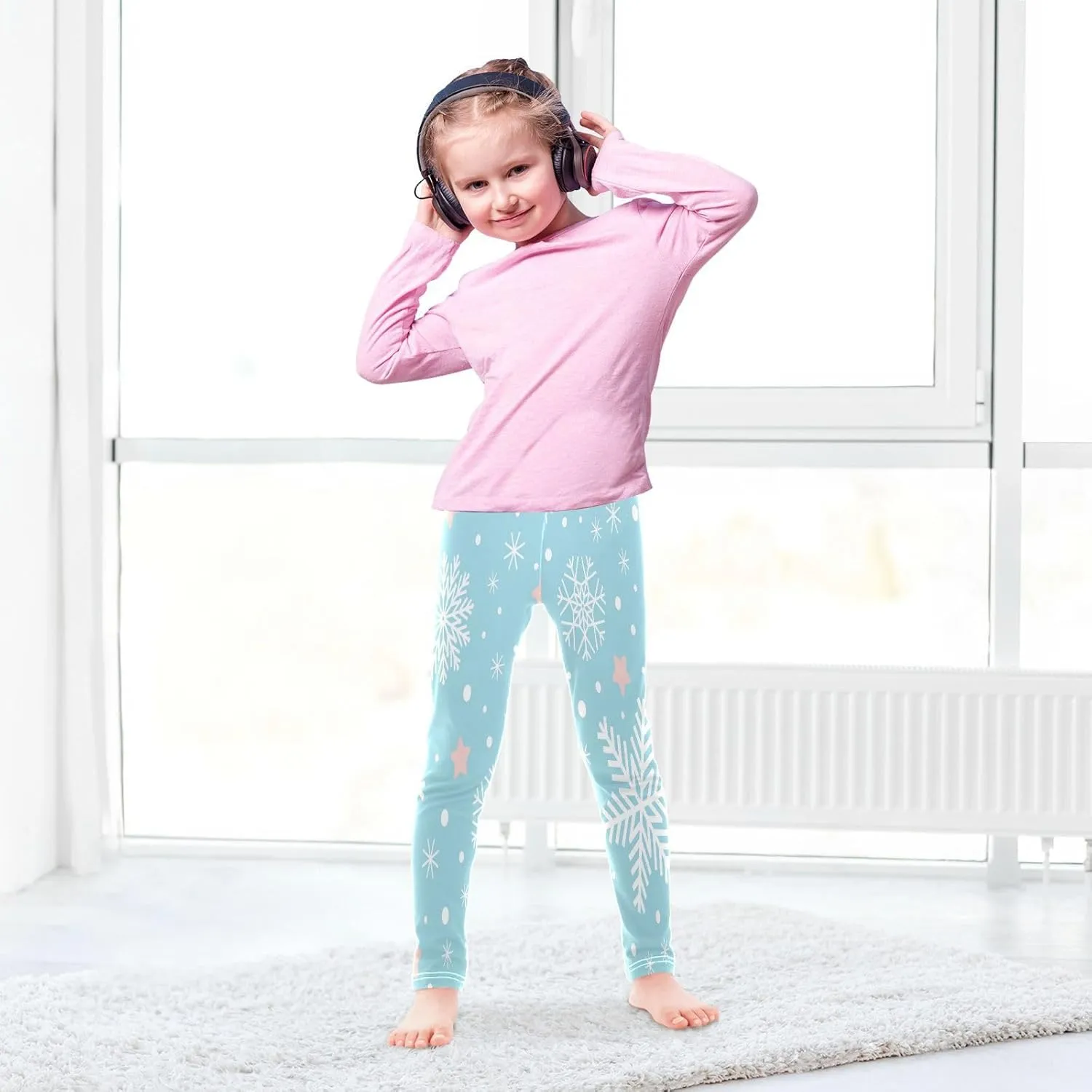 Boccsty Christmas Leggings Winter Kids Yoga Pants Dance Active Tights 4T-10T