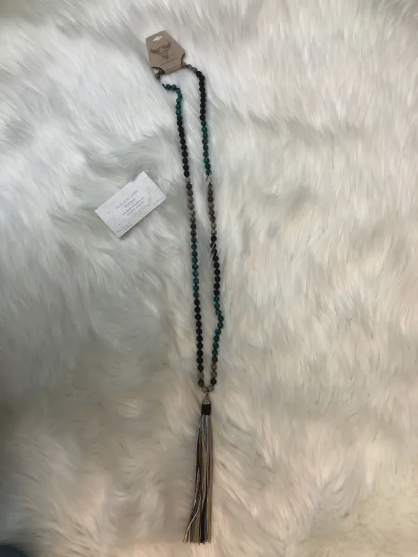 Boho tribal long tassel necklace