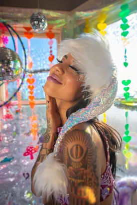 CH333 - Holographic Sequin Santa Hat***33% OFF