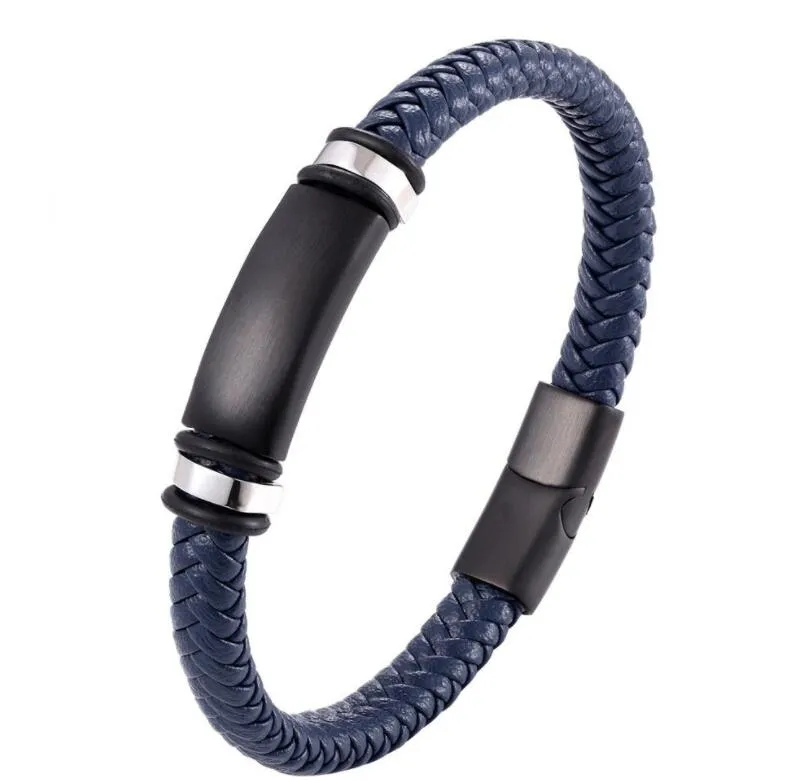 Charming Men Hand Woven Leather Bracelet