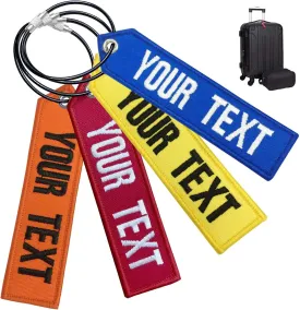 Customzied Luggage Tags for Travel Suitcase,Personalized Travel Suitcases Labels Tags Loops, Embroidery Baggage Tags to Quickly Spot Travel Bag Suitcase1pc