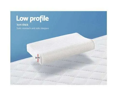 DEL 2 X Memory Foam Pillow Kid Pillows Contour Low Profile Contour Small Cushion