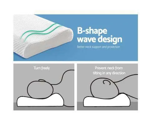DEL 2 X Memory Foam Pillow Kid Pillows Contour Low Profile Contour Small Cushion