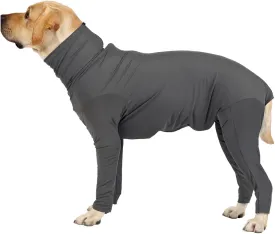 Dog Onesie Prevent Shedding Hair Surgery Recovery Suit Pets Bodysuit Sport Shirt Reduce Anxiety Jump, Dog Surgical Pajamas (S, Dark Grey)