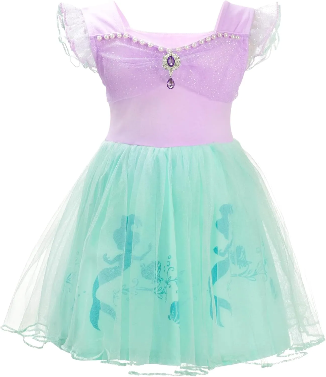Dressy Daisy Princess Dress Up Clothes Halloween Fancy Party Tulle Skirt Summer Outfit for Baby & Toddler Girls