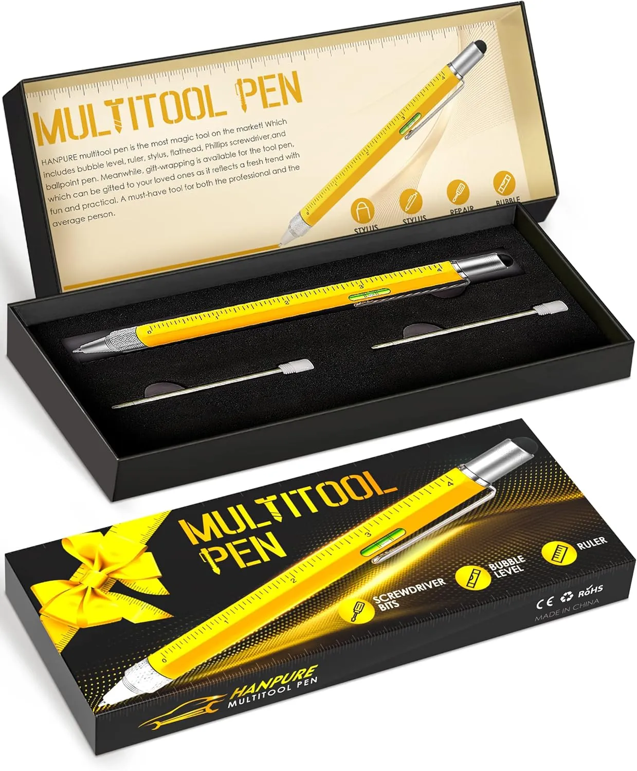 Father's Day Gifts for Dad Husband, Multitool Pen Cool Mens Gifts, Dad Gifts for Men Who Have Everything, Tools for Men Cool Gadgets, Husband Valentines Christmas Gifts Basket