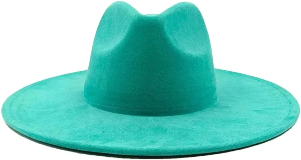 Fedoras Hat Brim Feather Accessories Wide Brim Jazz Hat Men and Women Panama Hat Sombrero 69 M55-58cm