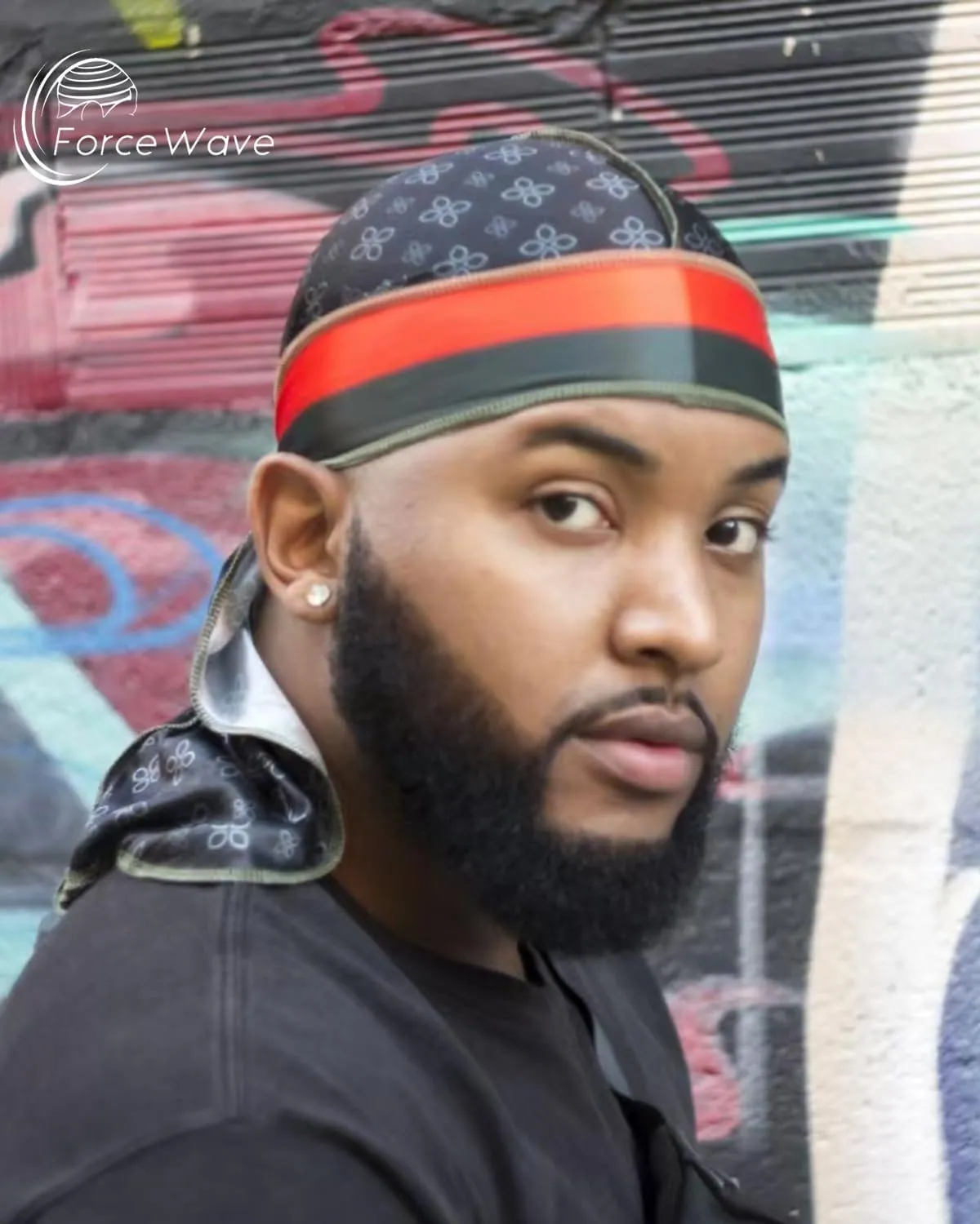 ForceWave Durag for Men Designer for Waves Silky Durag Du rag with Designed Pattern