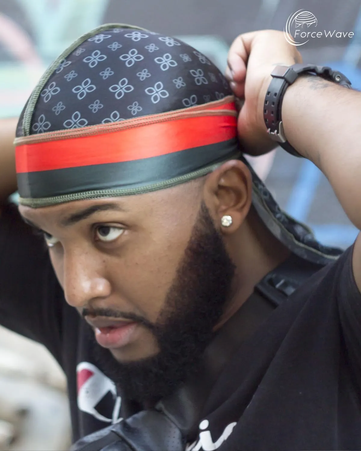 ForceWave Durag for Men Designer for Waves Silky Durag Du rag with Designed Pattern