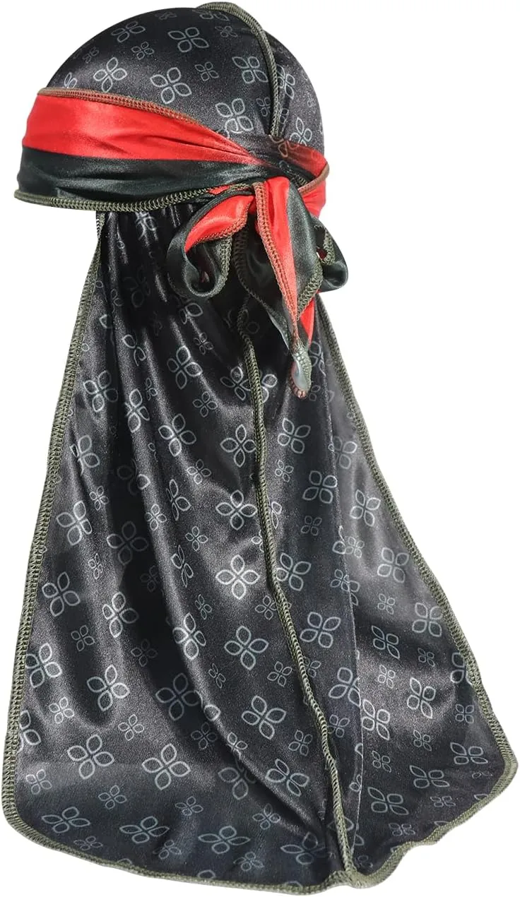 ForceWave Durag for Men Designer for Waves Silky Durag Du rag with Designed Pattern