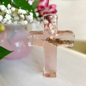 Glass Cross Occasion Gift Box - Baby Pink