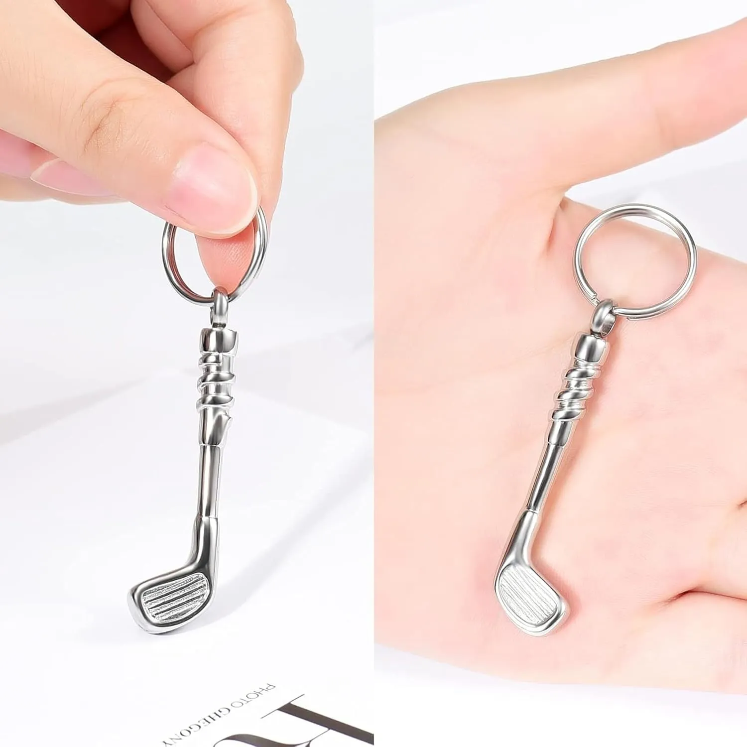 Hearbeingt Golf Clubs Cremation Jewelry for Ashes Urn Necklace Keepsake Urn Pendant Ashes Holder Stainless Steel Memorial Urn Necklace for Women Men