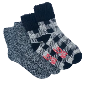 Jolly Vibes Holiday Slipper Socks with Grippers 2 Pack