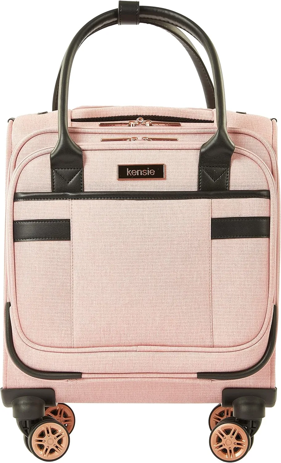 kensie Hudson Softside Spinner Luggage, Rose, 3-Piece Set (16/20/28)