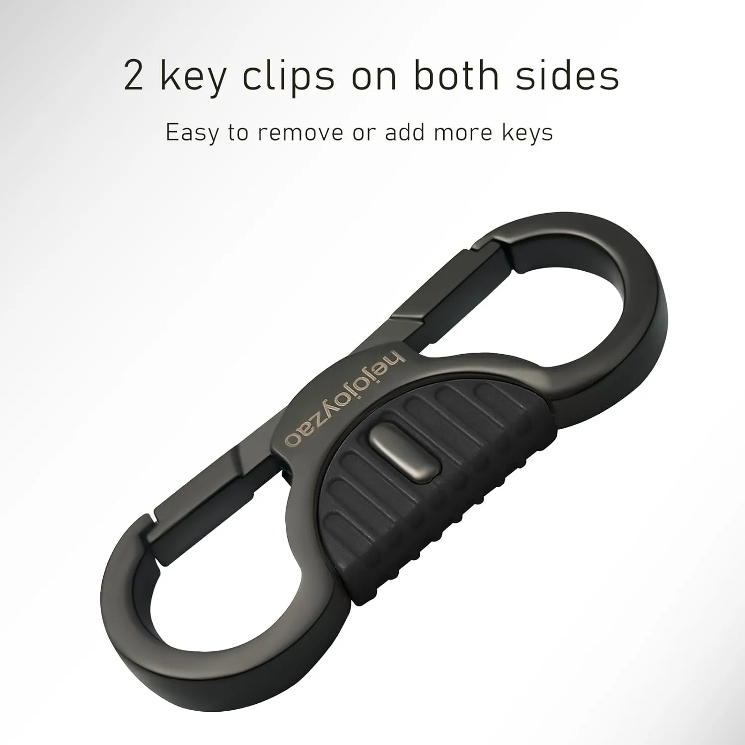 Keychain Quick Release Spring Car Key Holder with 4 Key Rings and Anti Lost D Ring,Key Clip for Men and Women