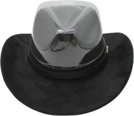 LIDHAY Cowboy Hat for Women Men Felt Wide Brim Cowgirl Hat Western Suede Hats for Cowboys and Cowgirls with Belt Buckle