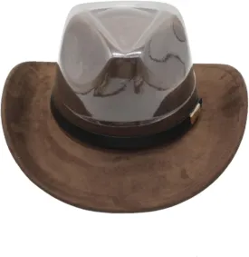 LIDHAY Cowboy Hat for Women Men Felt Wide Brim Cowgirl Hat Western Suede Hats for Cowboys and Cowgirls with Belt Buckle
