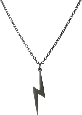 Lightning Bolt Necklace for Women Men Stainless Steel Simple Street Punk Lightning Bolt Pendant Necklace Jewelry Inspirational Gift for Unisex