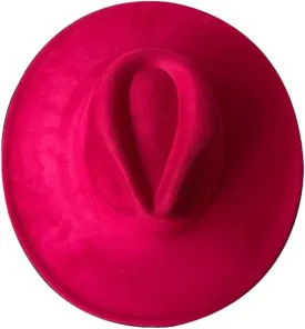 Men's and Women's Jazz Hat Wide Brim Church Sombrero Fedoras Suede Casual Panama Cap 19 M 56-58cm
