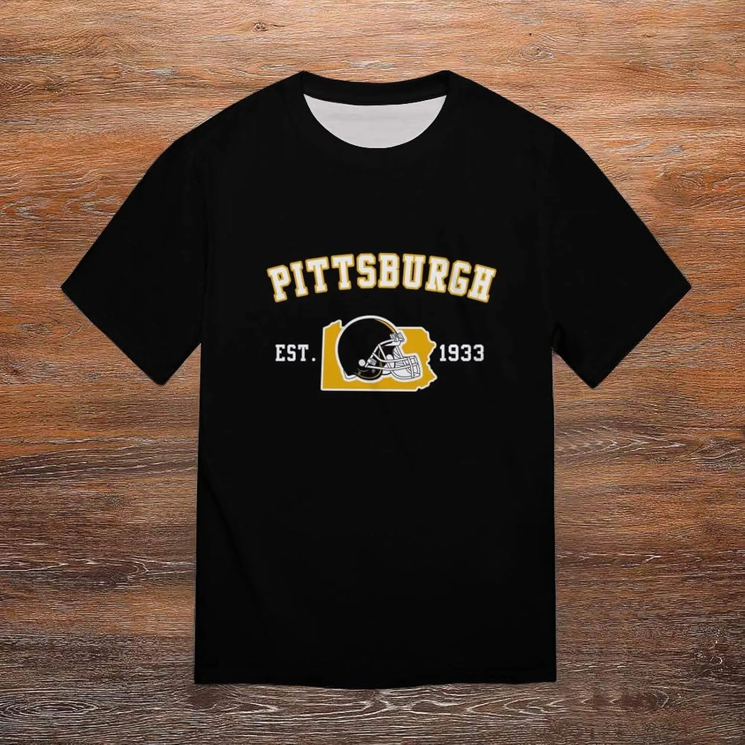 Men's Football Shirts Short Sleeve City Map Helmet T-Shirt Team Color Game Day Apparel Fans Gift S-2XL