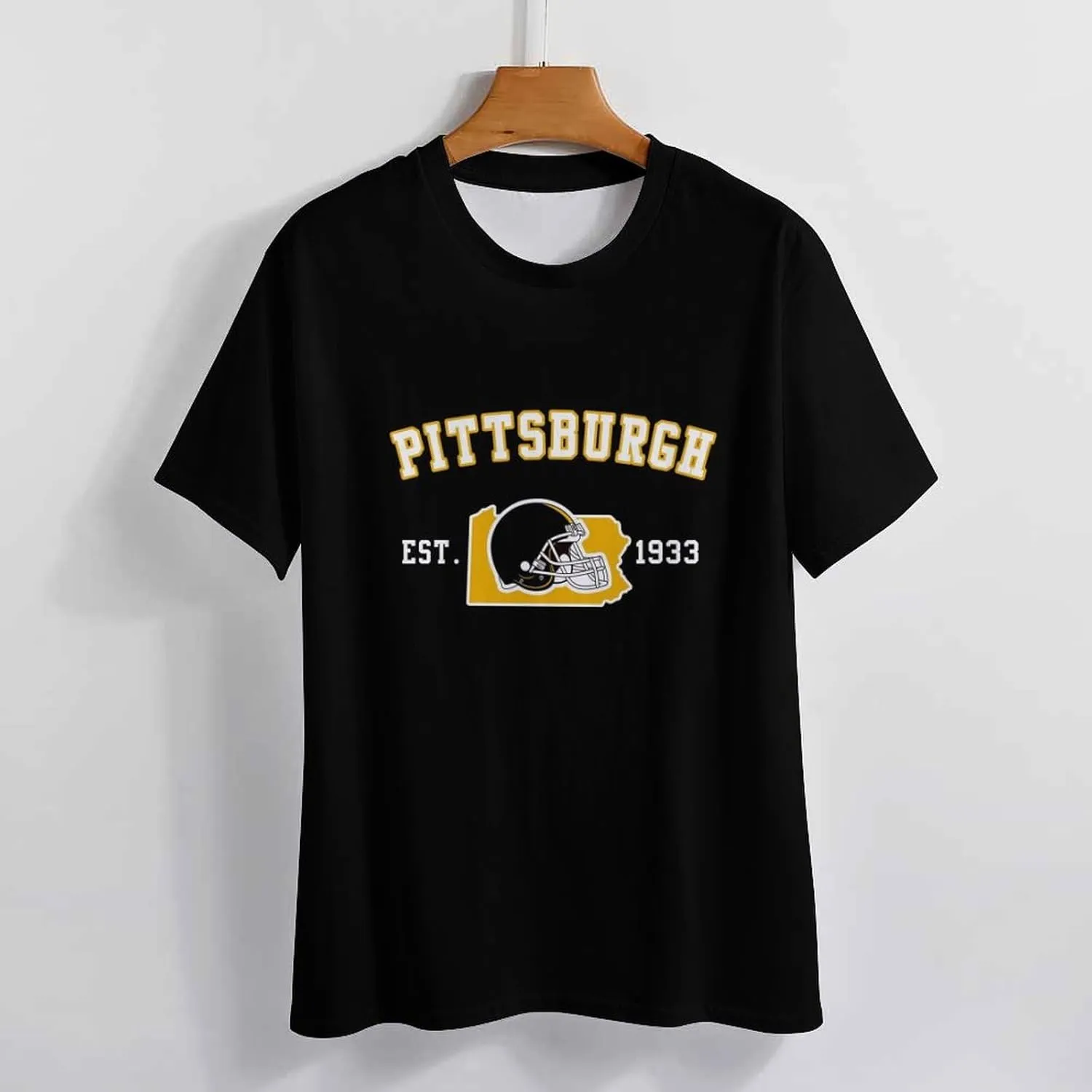 Men's Football Shirts Short Sleeve City Map Helmet T-Shirt Team Color Game Day Apparel Fans Gift S-2XL