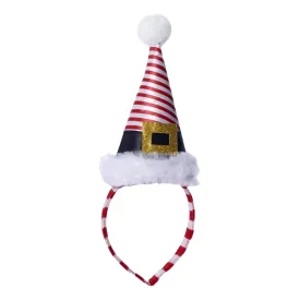 Mini Striped Santa Hat Costume Headband