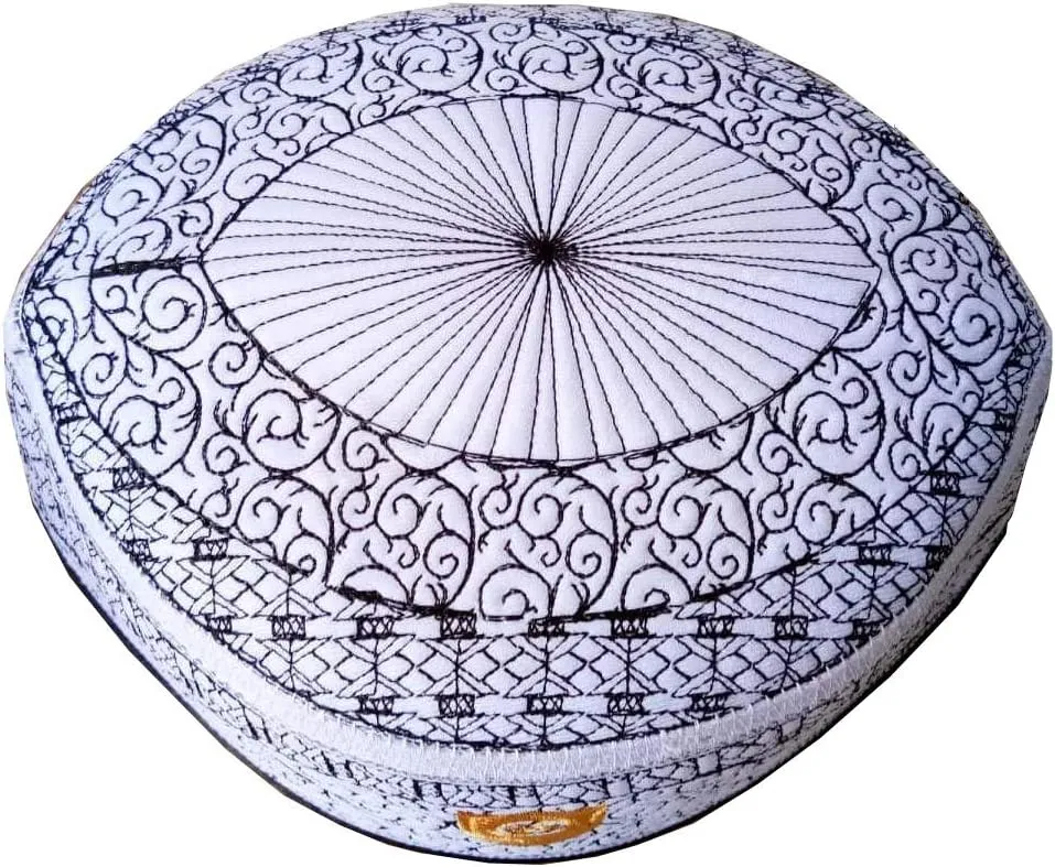 Muslim Kufi Hat ALW010 Islam Men Prayer Skull Cap Headware Ramadan Eid Gift