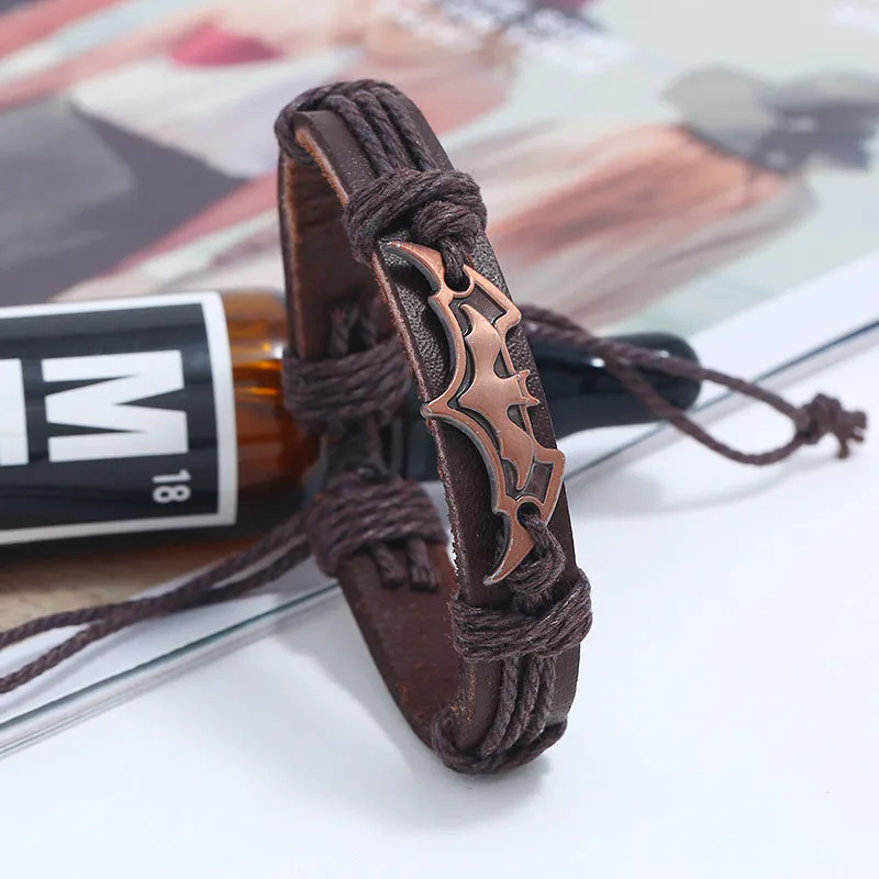 New models of woven leather alloy cross-border e-commerce supply animation around bracelet