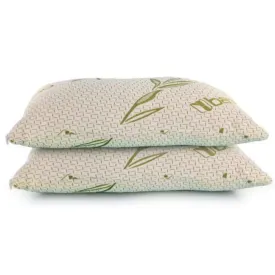 Pack of 2 Bamboo Shredded Memory Foam Pillow Neck and Shoulder Support Extra Bounce Back Bed Pillow