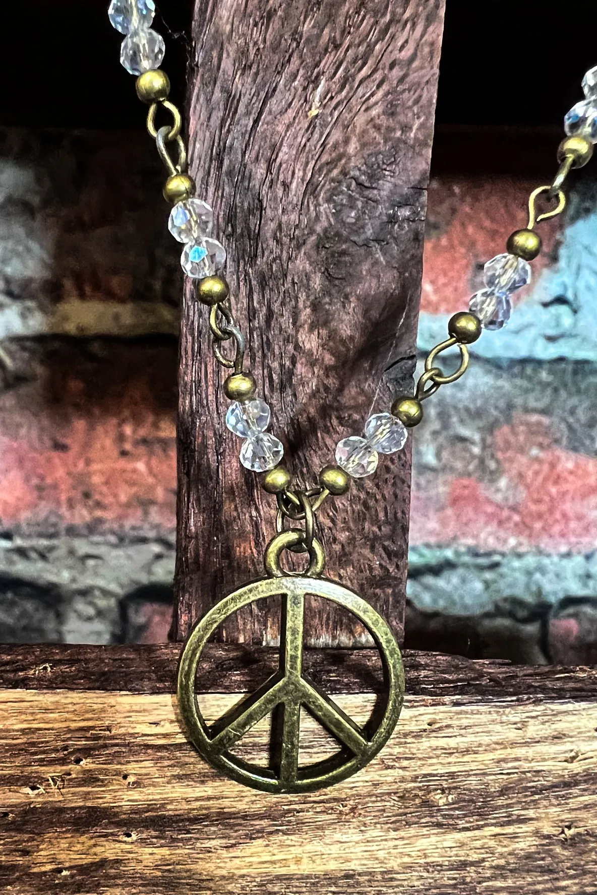 PEACE & LOVE SIGN BOHEMIAN NECKLACE
