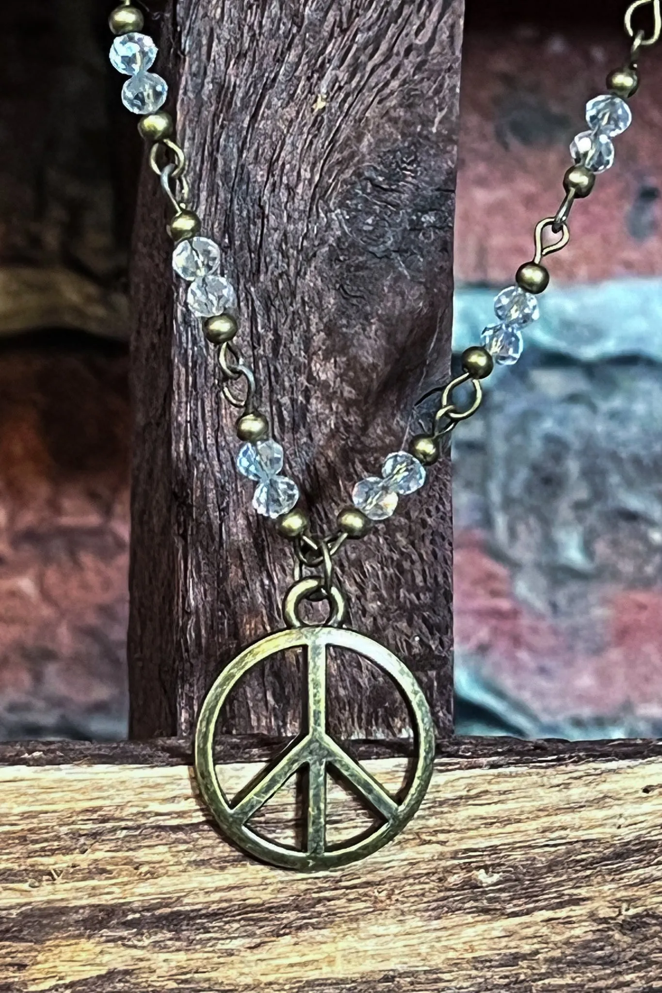 PEACE & LOVE SIGN BOHEMIAN NECKLACE