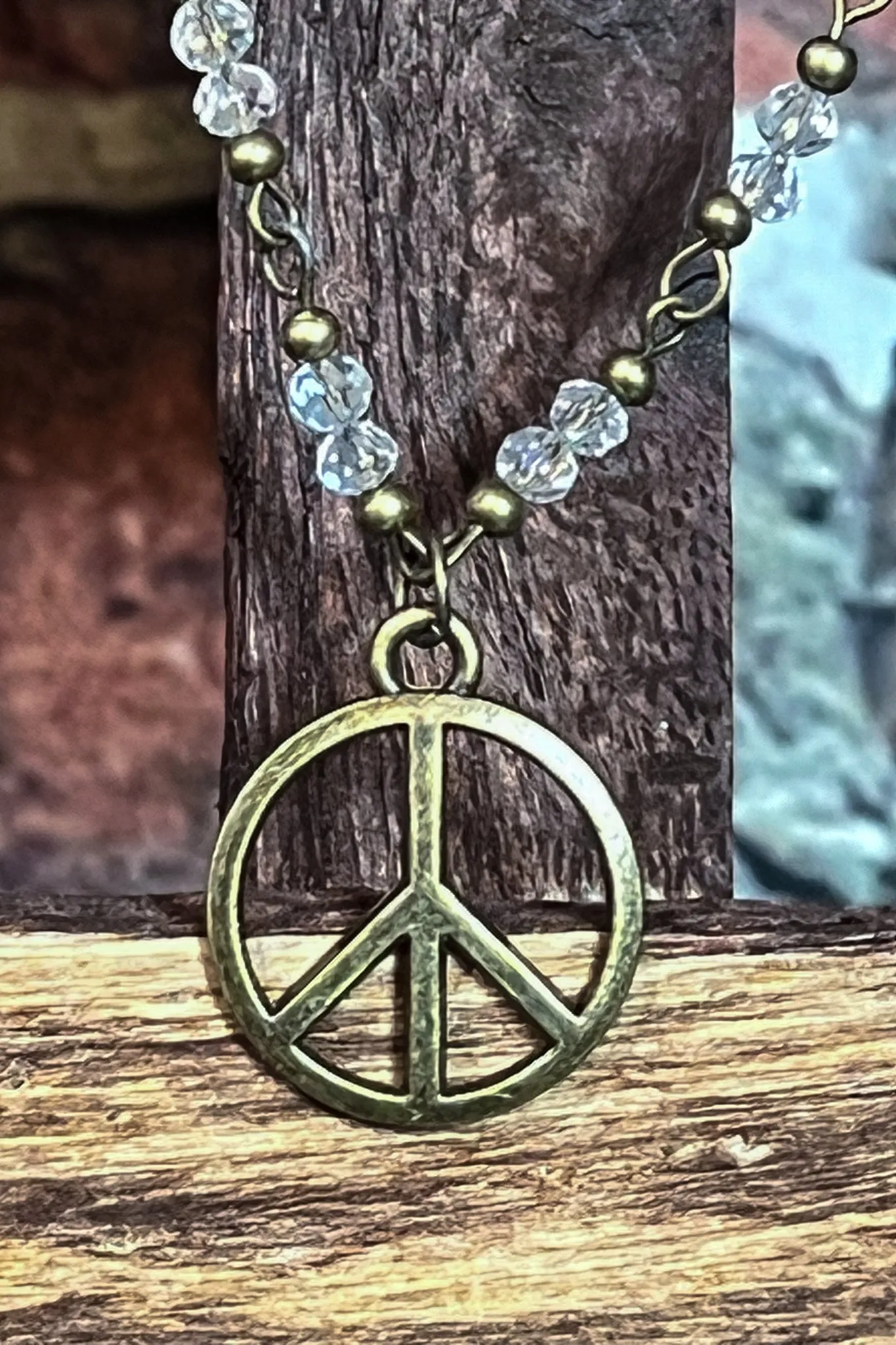PEACE & LOVE SIGN BOHEMIAN NECKLACE
