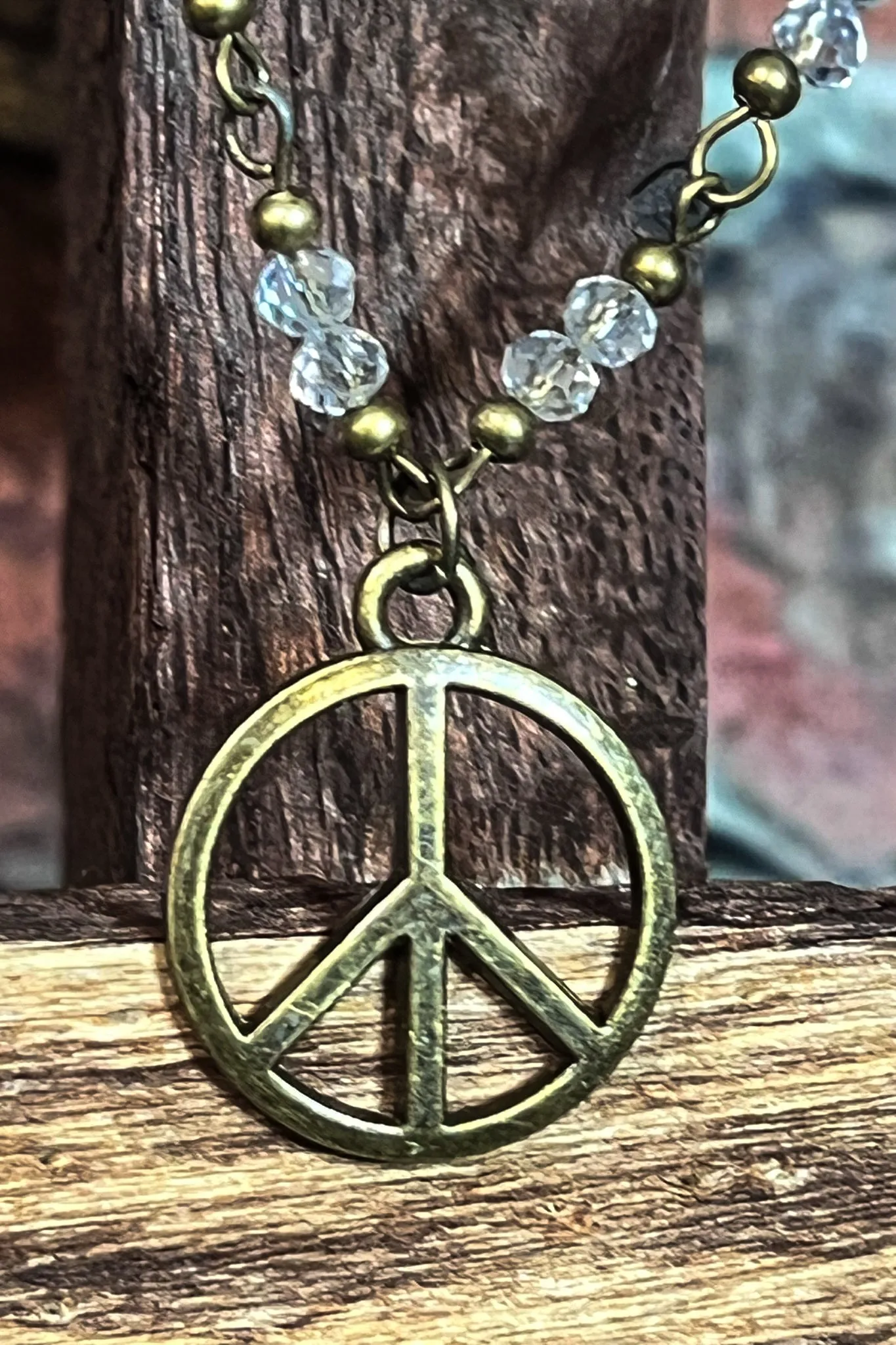 PEACE & LOVE SIGN BOHEMIAN NECKLACE