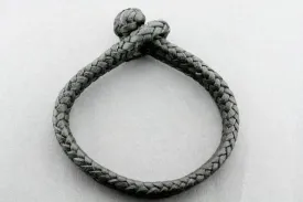 plaited leather bracelet - black