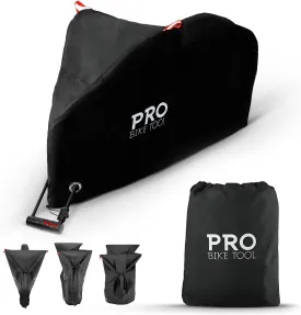 Pro Bike Tool Bike Cover for Outdoor Bike Storage - Stationary L for 1 Bike - Heavy Duty Riptstop Material, Waterproof and Anti-UV - Bicycle Cover Protection for Mountain & Road Bikes, Bike Tent