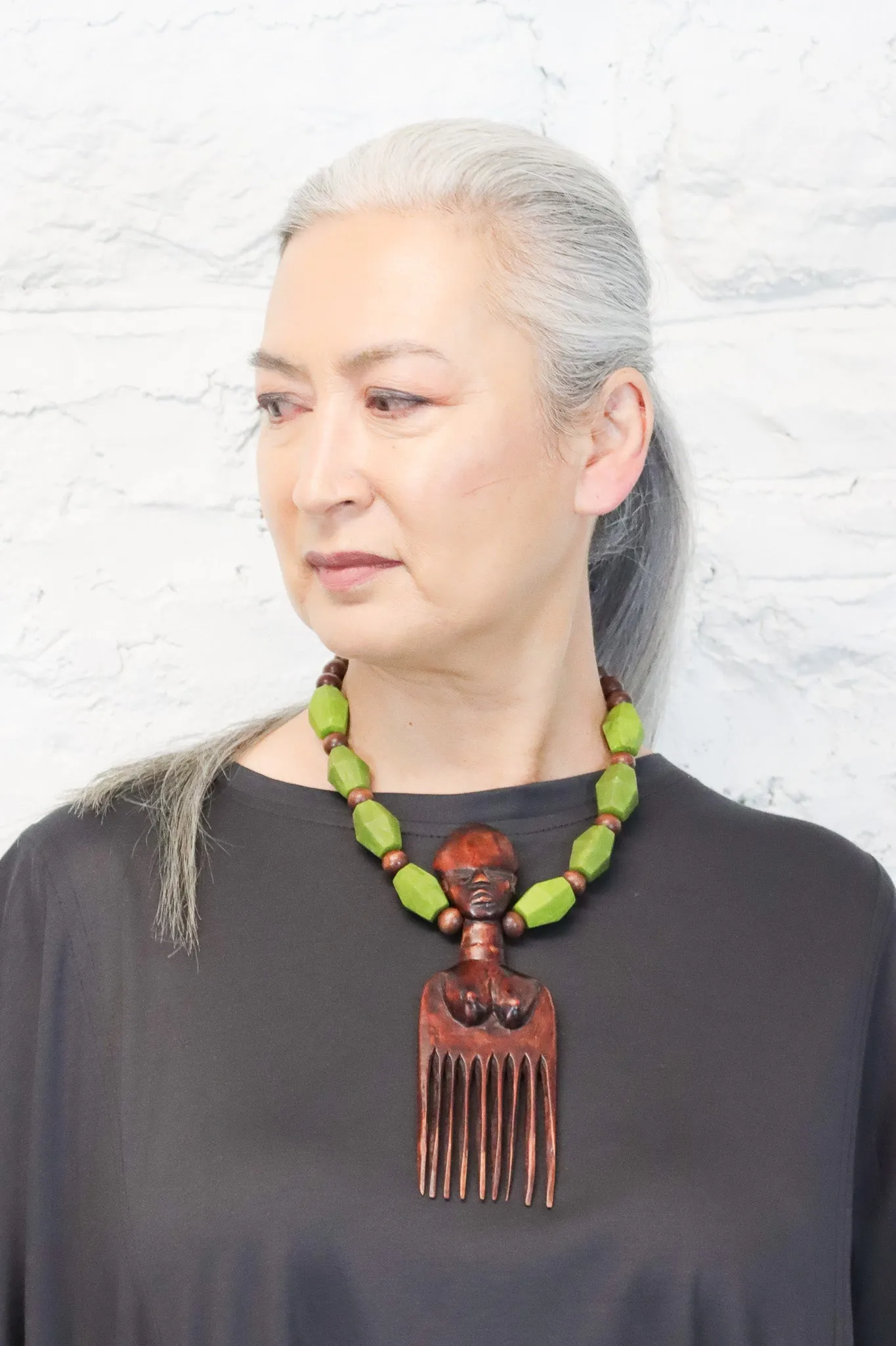 Sally Bass African Comb Necklace