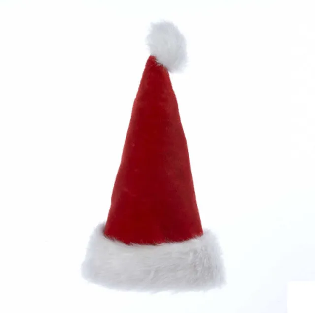 Santa Hat with Fur Cuff and Pom Pom