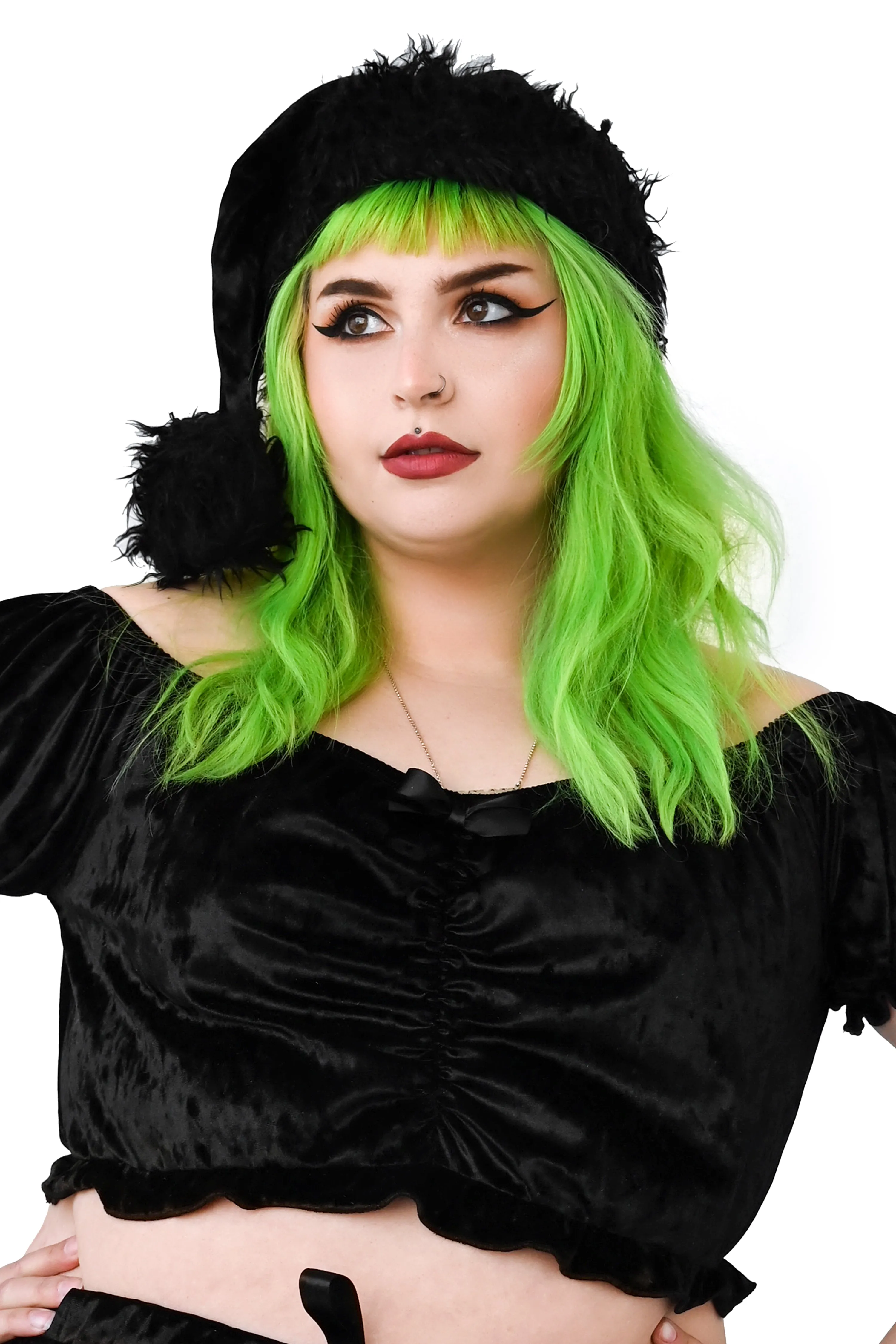 Santa's Goth Little Helper Hat