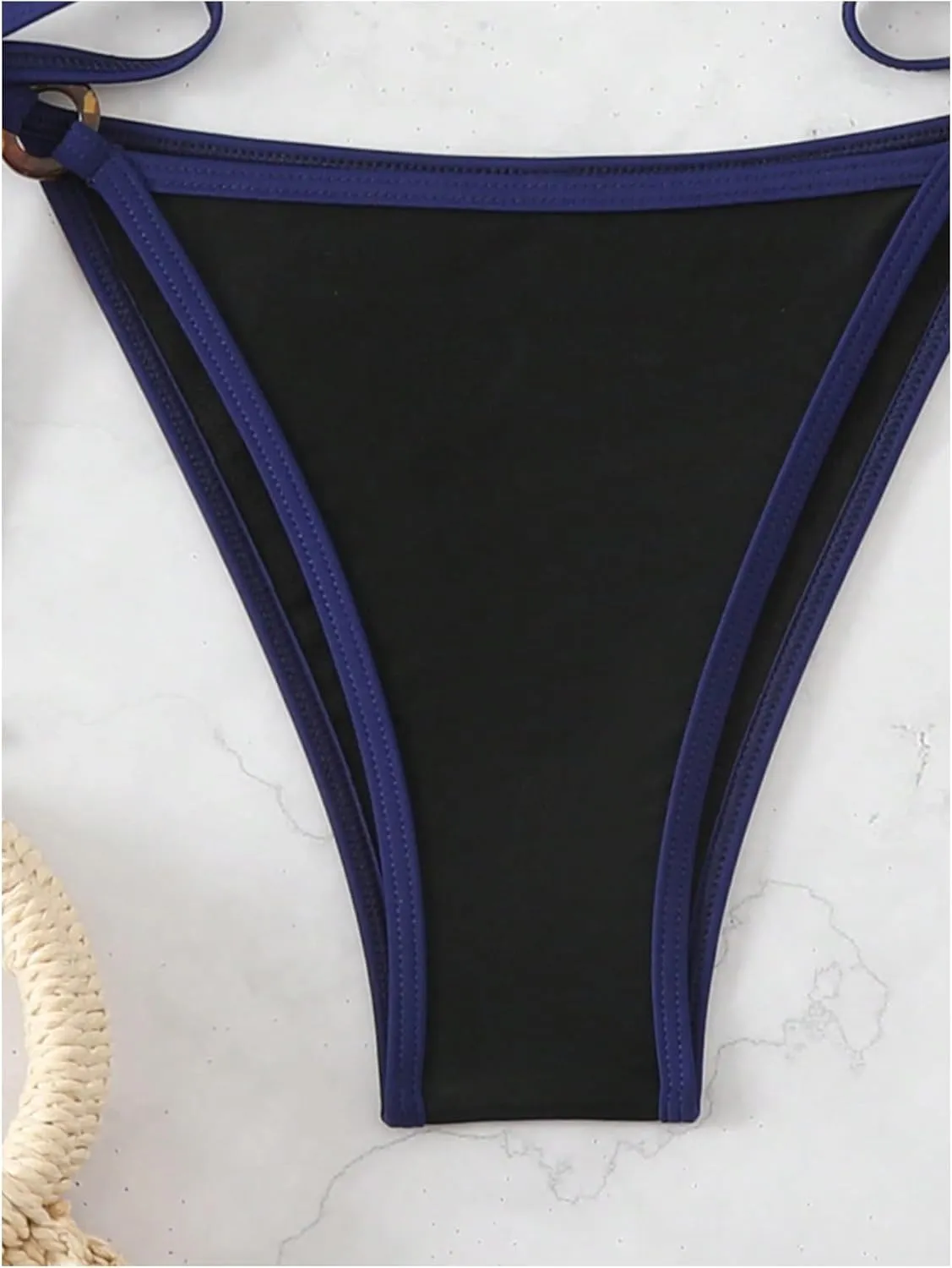 SHENHE Women's Sexy Bikini Sets Ring Triangle Tie Bathing Suits 2 Piece Swimsuits