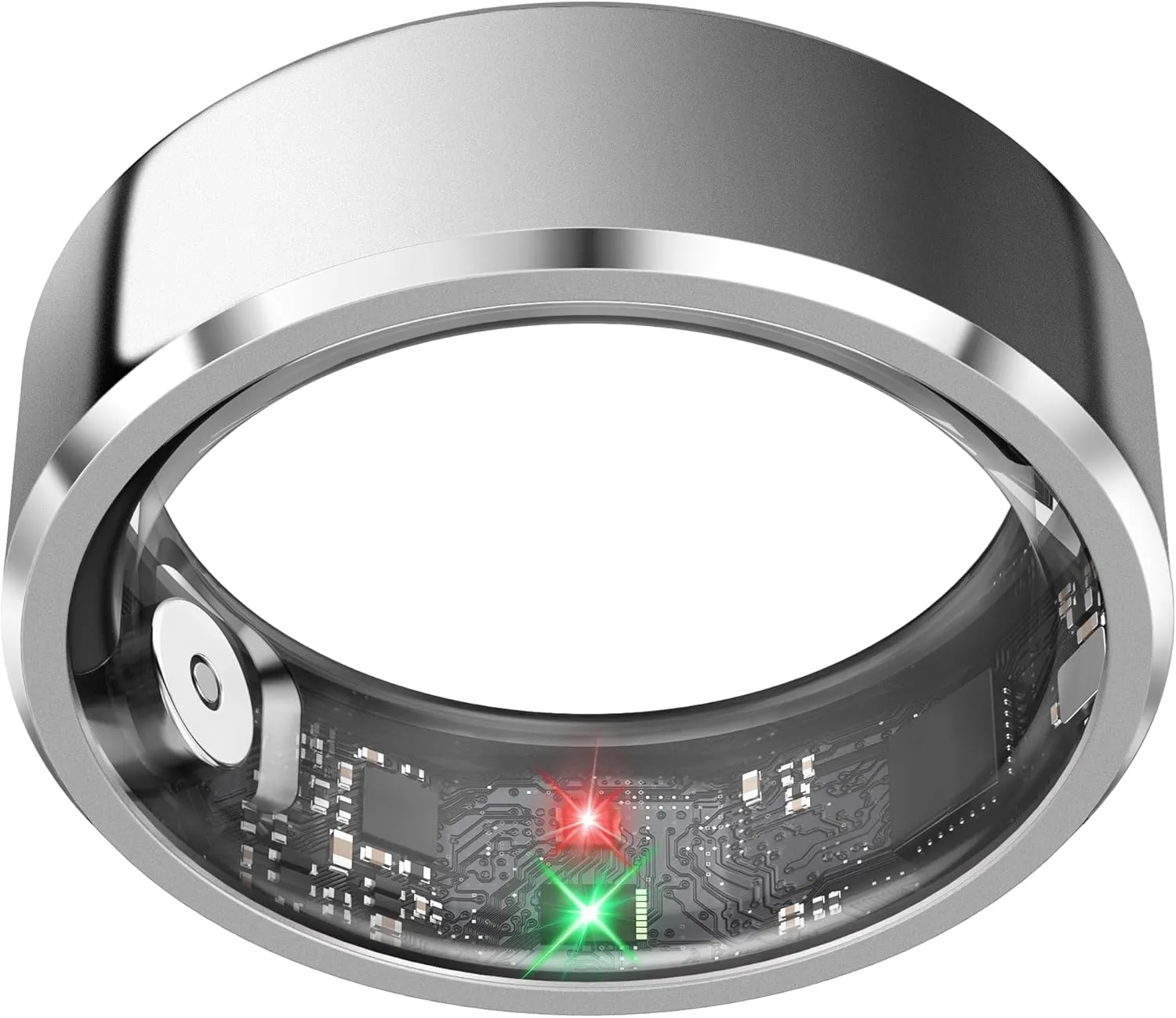 Smart Ring for Men Women, Health Fitness Tracker with Heart Rate/Blood Pressure/Blood Oxygen Monitor,Sleep Tracker,Pedometer, No Subscription, IP68 Waterproof Ring for iPhone&Android (Silver, Size9)