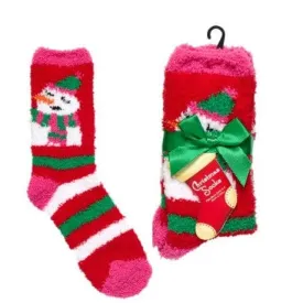 Snowman Fuzzy Women's Sock